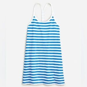 J. Crew Racerback Tank Dress in Blue Stripe Size Medium Beach Casual Preppy. 16